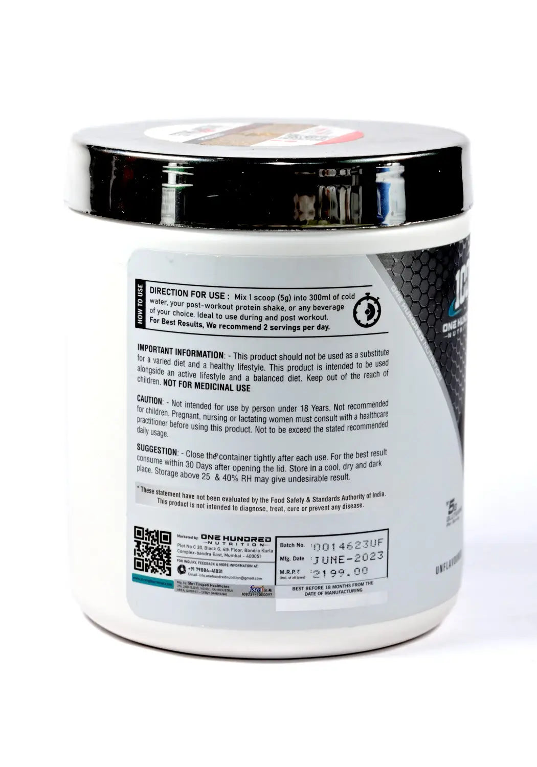 Classone GLUTA100 Micronized L-Glutamine